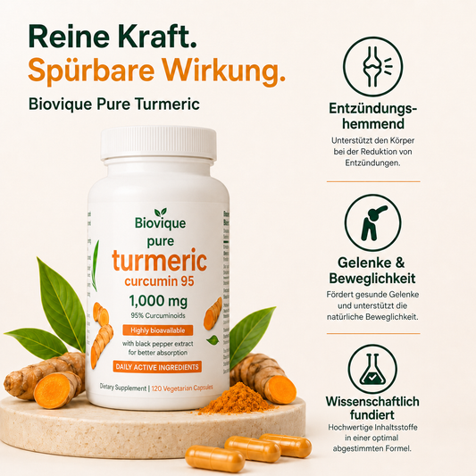 Kurkuma Curcumin Kapseln – Hochdosiert mit 1000 mg (120 Kapseln)